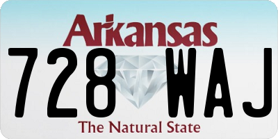 AR license plate 728WAJ
