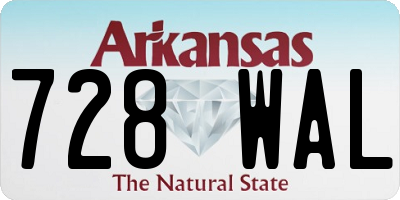 AR license plate 728WAL