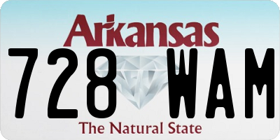 AR license plate 728WAM