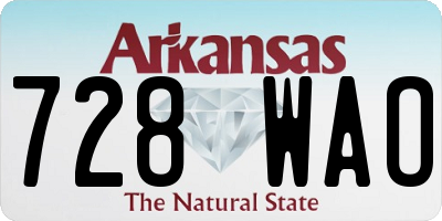 AR license plate 728WAO