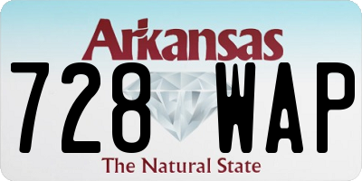 AR license plate 728WAP
