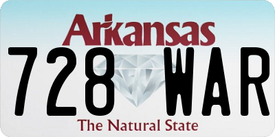 AR license plate 728WAR