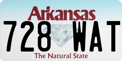 AR license plate 728WAT