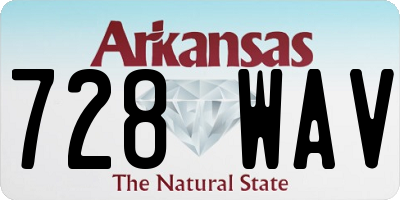 AR license plate 728WAV