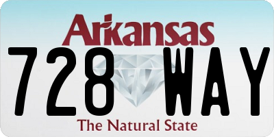 AR license plate 728WAY