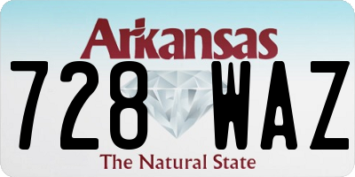 AR license plate 728WAZ