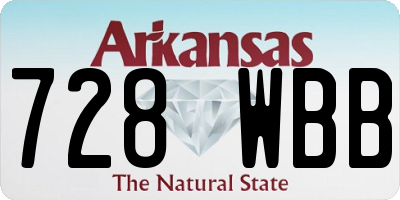 AR license plate 728WBB