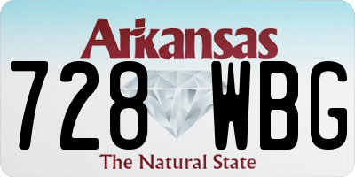 AR license plate 728WBG