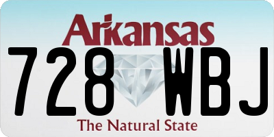 AR license plate 728WBJ