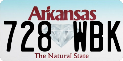 AR license plate 728WBK
