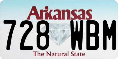 AR license plate 728WBM