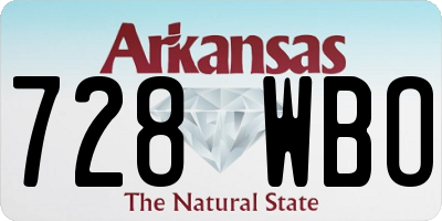 AR license plate 728WBO