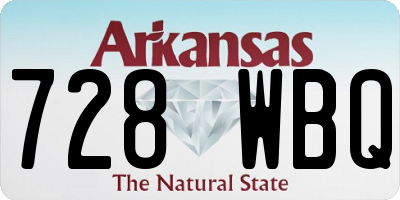 AR license plate 728WBQ