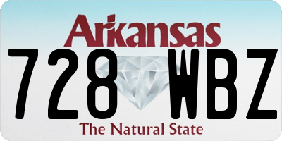 AR license plate 728WBZ
