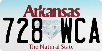 AR license plate 728WCA