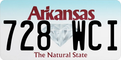 AR license plate 728WCI