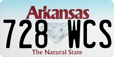 AR license plate 728WCS