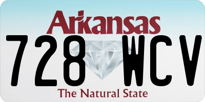 AR license plate 728WCV