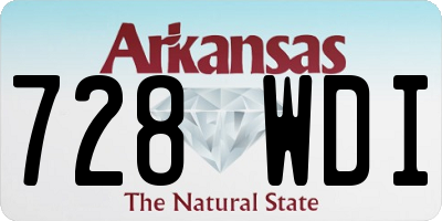 AR license plate 728WDI