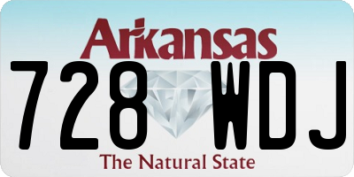 AR license plate 728WDJ