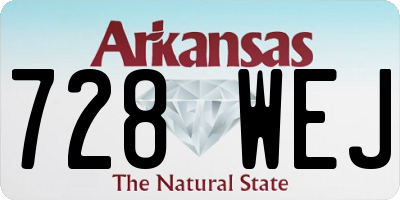 AR license plate 728WEJ