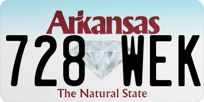 AR license plate 728WEK