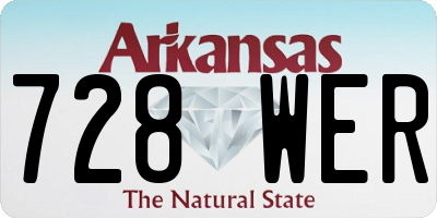 AR license plate 728WER