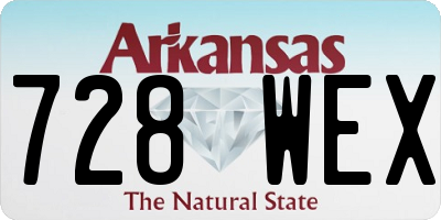 AR license plate 728WEX