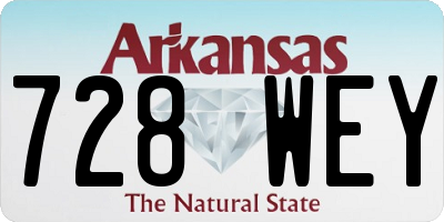 AR license plate 728WEY