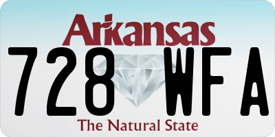 AR license plate 728WFA