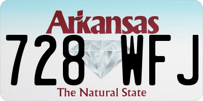 AR license plate 728WFJ