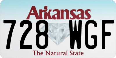 AR license plate 728WGF