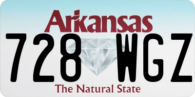 AR license plate 728WGZ