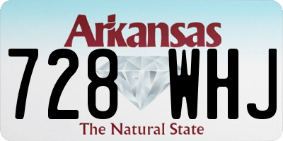 AR license plate 728WHJ