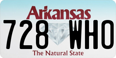 AR license plate 728WHO