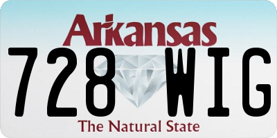 AR license plate 728WIG