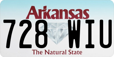 AR license plate 728WIU