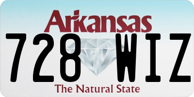 AR license plate 728WIZ