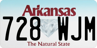 AR license plate 728WJM