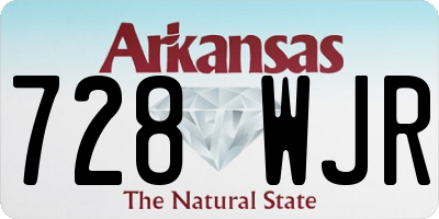 AR license plate 728WJR