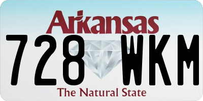 AR license plate 728WKM