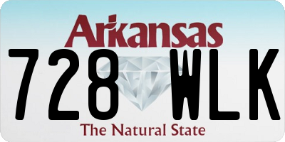 AR license plate 728WLK