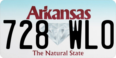AR license plate 728WLO
