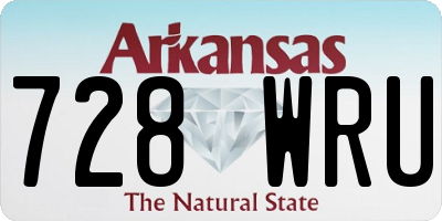 AR license plate 728WRU