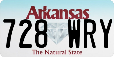 AR license plate 728WRY