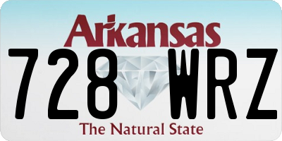 AR license plate 728WRZ