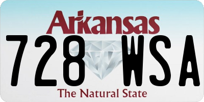 AR license plate 728WSA