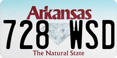 AR license plate 728WSD