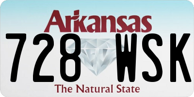 AR license plate 728WSK