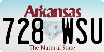 AR license plate 728WSU